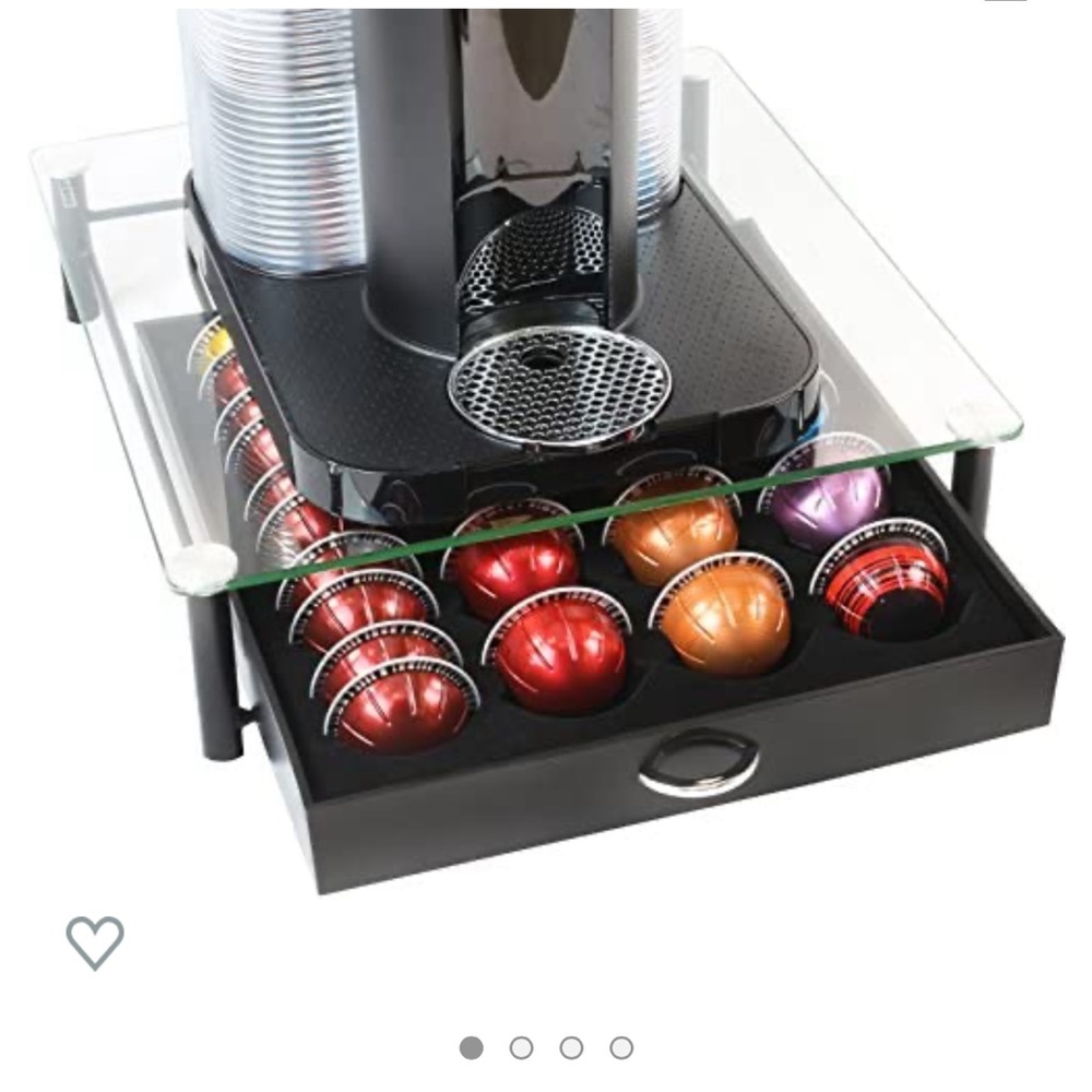DecoBros Crystal Tempered Glass Nespresso Vertuoline Capsule Drawer Holder